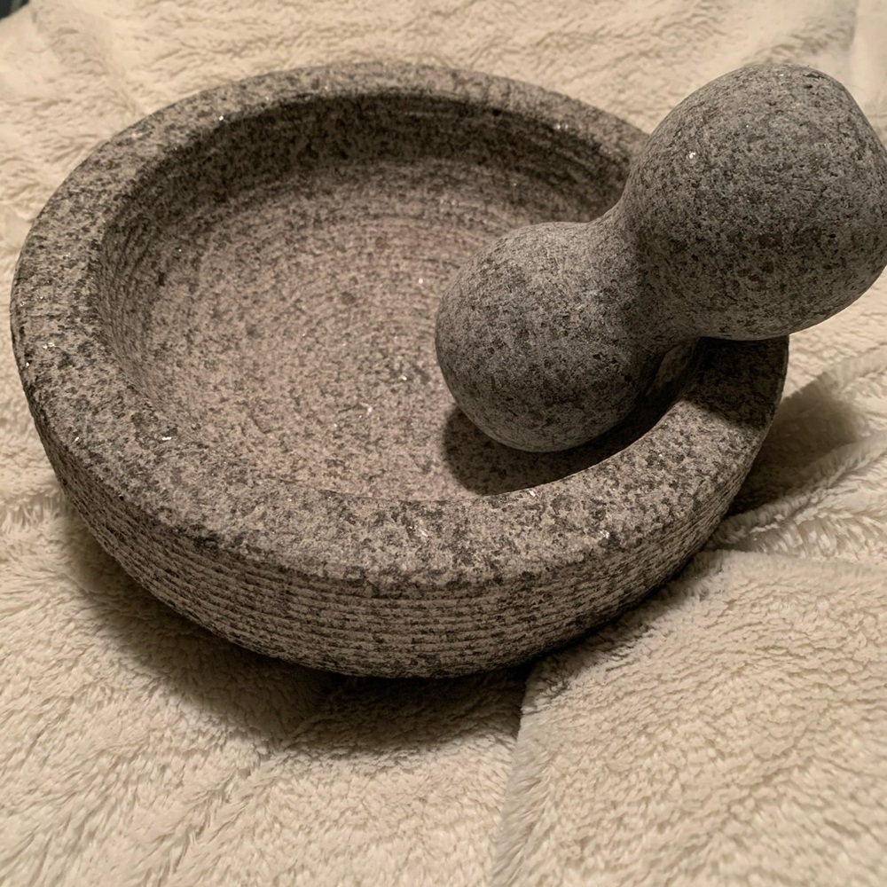 NEVER USED Granite stone spice bowl